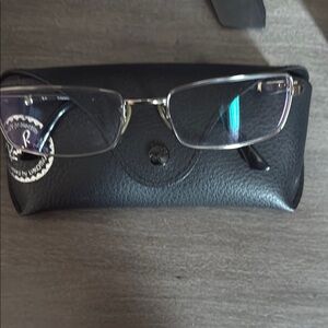Ray-Ban Silver Frame Glasses with Black Case